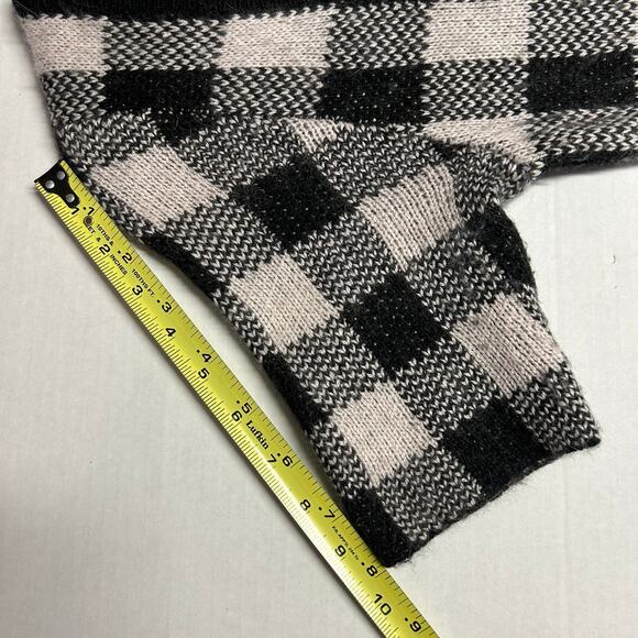 For Love and Lemons Knit Sweater Dress Size Small Black Plaid - Picture 6 of 9
